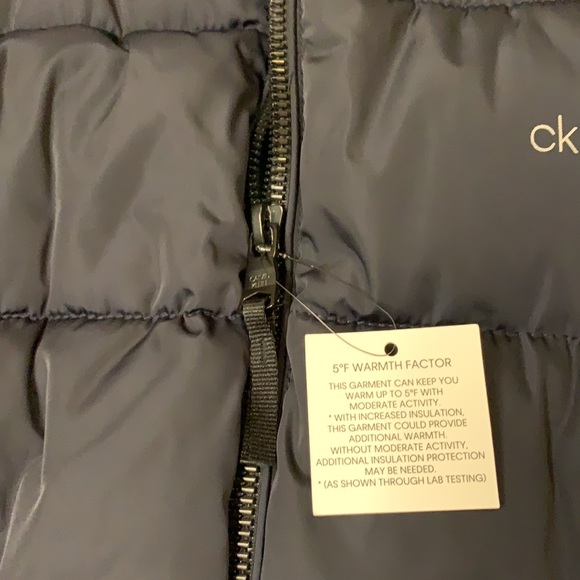 Calvin Klein Dark Navy Puffer Jacket with Inner Bib - Picture 6 of 7